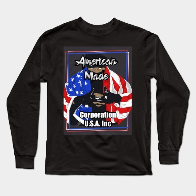 American Made Corporation USA Inc Long Sleeve T-Shirt by Black Ice Design